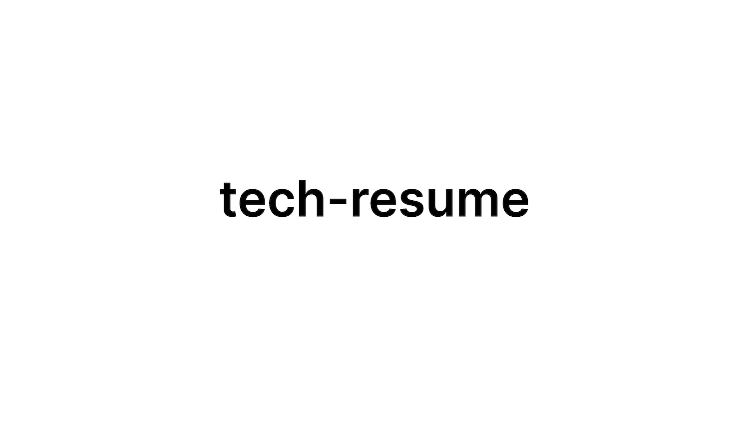 Tech Resumes